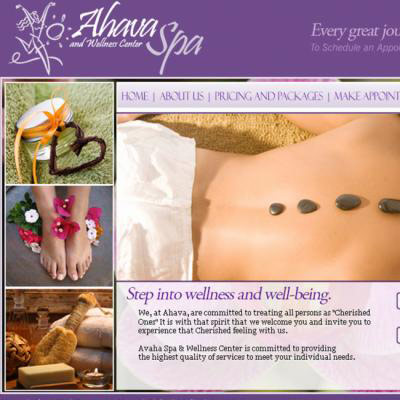 Ahava Spa Website