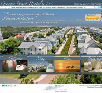 Georgia Beach Rentals Launches new look